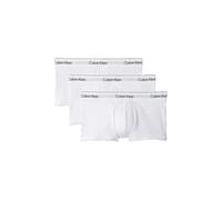 Calvin Klein Lot de 3 Boxers LV00NB4389 Taille basse Coton stretch Blanc XL