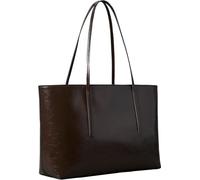 Calvin Klein - Foil Logo Glossy Tote - Femme - Sacs - Brun - Taille: ONE Size