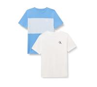 Calvin Klein LVCKSJA46B Lot de 2 t-Shirts pour garçon, Bleu (Provence 16-4032 TCX), 10 Ans