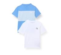 Calvin Klein LVCKSJA46B Lot de 2 t-Shirts pour garçon, Bleu (Provence 16-4032 TCX), 6 Ans
