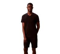 Calvin Klein Maillot De Corps à Manches Courtes Et Col En V Lv00nb4186 3 Unités