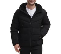 Calvin Klein Manteau d'hiver - Doudoune Extensible avec Capuche Sherpa Jacket, Ébène, L Homme