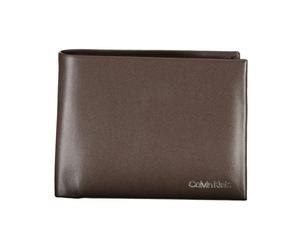 Calvin Klein - Marrone Leather Wallet - Homme - Accessoires - Brun - Taille: ONE Size