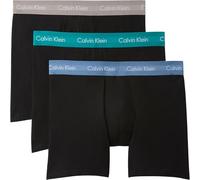 Calvin Klein Men Boxer Brief 3pk Khaki (Black W Driftwood WB/Moonlight BLU) M