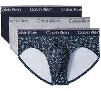 Calvin Klein Men Hip Brief 3PK Blue (Shoreline/Cut Circles Shoreline/Mis) XXL
