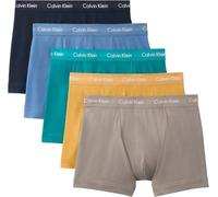 Calvin Klein Men Trunk 5pk Yellow (Driftwood/Moonlight Blue/Fanfare/) L