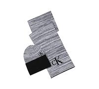 Calvin Klein Men's Cuff Hat and Scarf Gift Set Chapeau pour Temps Froid, Logo Multicolore, Taille Unique Homme