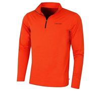 Calvin Klein Mens Newport Half Zip Pull - Orange chinée épicée - L