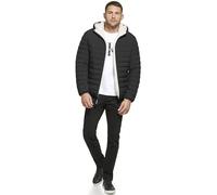 Calvin Klein Mid-Weight Sherpa Lined Puffer Veste, Capuche en ébène, X-Large Homme