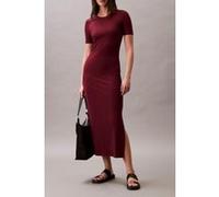 Calvin Klein Modal Rib Ss Dress Deep Rouge Taille: S | Robes Outlet | Femme
