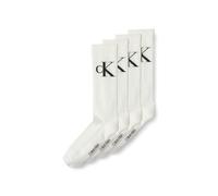 Calvin Klein Monogram Chaussettes d'équipage pour homme, blanc, 43-46
