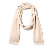 Calvin Klein Monogram Logo Pashmina with Eyelash Fringe Écharpe Tendance, Amande chinée, Taille Unique Femmes