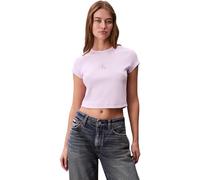Calvin Klein T-shirt Monologo Baby Rib Tee LV047AB802 Multicolore Taille M