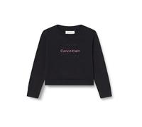 Calvin Klein Monologo Sweater Ig0ig03075 Pull-Over, Black (CK Black), 8 Ans Filles et Filles