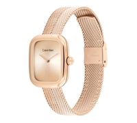 Calvin Klein Montre À Mouvement Quartz Deux Aiguilles pour Femme Collection CK ADOREavec Bracelet Milanais en Acier Inoxydable de Couleur Or Rose Clair - 25100101