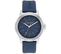 Calvin Klein Montre à Mouvement à Quartz Trois Aiguilles pour Homme Collection CK Reset avec Bracelet en Silicone Bleu - 25200470
