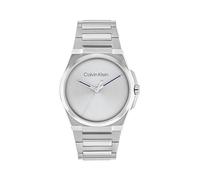 Calvin Klein Montre à Mouvement à Quartz Trois Aiguilles pour Homme Collection Meta-Minimal avec Bracelet en Acier Inoxydable Argenté - 25200456