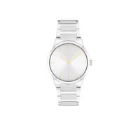 Calvin Klein Montre à Mouvement Quartz 2 Aiguilles pour Femme Collection CK Linear Elegance avec Bracelet en Acier Inoxydable à Deux Coloris - Disponible avec Cadran Vert, Or ou Argent