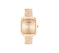 Calvin Klein Montre À Mouvement Quartz Deux Aiguilles pour Femme Collection CK ADOREavec Bracelet Milanais en Acier Inoxydable de Couleur Or Rose Clair - 25100101