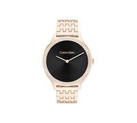 Calvin Klein Montre À Mouvement Quartz Deux Aiguilles pour Femme Collection CK Timeless avec Bracelet en Acier Inoxydable de Couleur Or Rose Clair - 25100003
