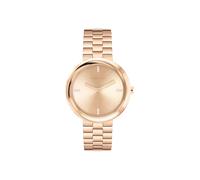 Calvin Klein Montre À Mouvement Quartz Deux Aiguilles pour Femme Collection Twisted Bezel avec Bracelet en Acier Inoxydable de Couleur Or Rose - 25100095