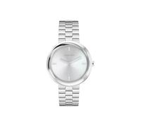 Calvin Klein Montre À Mouvement Quartz Deux Aiguilles pour Femme Collection Twisted Bezel avec Bracelet en Acier Inoxydable Argenté - 25100093