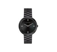 Calvin Klein Montre À Mouvement Quartz Deux Aiguilles pour Femme Collection Twisted Bezel avec Bracelet en Acier Inoxydable Noir - 25100096