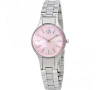 Calvin Klein - Montre à Quartz Simplicity avec Cadran Rose et Bracelet en Acier Inoxydable - Femme - Accessoires - Gris - Taille: ONE Size