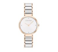 Calvin Klein Montre Analogique à Quartz pour Femme Collection Minimalistic T Bar 28MM avec Bracelet en Acier Inoxydable à Deux Coloris - 25200139