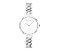 Calvin Klein Montre Analogique à Quartz pour Femme Collection Minimalistic T Bar 28MM Mesh avec Bracelet Milanais en Acier Inoxydable Argenté - 25200082