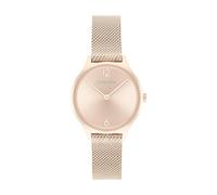 Calvin Klein Montre Analogique à Quartz pour Femme Collection Timeless 28MM avec Bracelet Milanais en Acier Inoxydable Couleur Or Rose Clair - 25200059