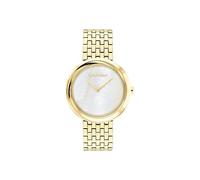 Calvin Klein Montre Analogique à Quartz pour Femme Collection Twisted Bezel avec Bracelet en Acier Inoxydable de Couleur Dorée - 25200321