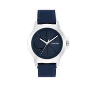 Calvin Klein Montre analogique CK Reset pour Hommes avec Bracelet en Cuir Bleu - 25200526