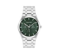 Calvin Klein Montre Analogique Multifunction à Quartz pour Homme Collection CK Motion avec Bracelet en Acier Inoxydable Argenté - 25200521