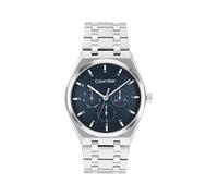 Calvin Klein Montre Analogique Multifunction à Quartz pour Homme Collection CK Motion avec Bracelet en Acier Inoxydable Argenté - 25200520