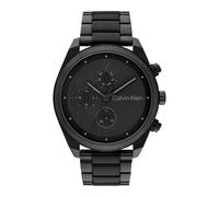 Calvin Klein Montre Analogique Multifunction à Quartz pour Homme Collection Impact avec Bracelet en Acier Inoxydable Noir - 25200359