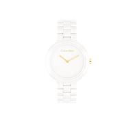 Calvin Klein Montre Femme CK Pure - 35mm 2H Quartz Slim - Bracelet Céramique - Montre élégante et élégante - Mode Premium - Cadeau pour Elle, blanc