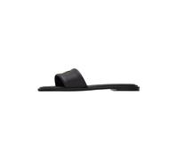 Calvin Klein Femme Round Flat SNDL LTH Bar Hw 2 Hw0hw02925 Sandales Plates, Black (Triple Black), 40 EU