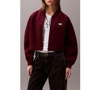 Calvin Klein Oversized Scuba Bomber Jacket Deep Rouge Taille: XS | Blousons d'aviateurs Outlet | Femme