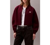 Calvin Klein Oversized Scuba Bomber Jacket Deep Rouge Taille: XXS | Blousons d'aviateurs Outlet | Femme