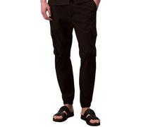 Calvin Klein Pantalon Cargo Homme Elastic Ripstop Skinny Fit, Noir (Black), M