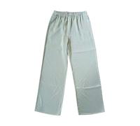 Calvin Klein - Pantalon Texturé en Satin Martelé - Femme - Pantalons - Vert - Taille: 42 FR