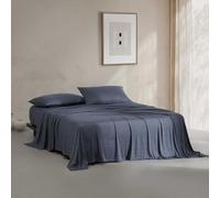 Calvin Klein - Parure de lit pour grand lit, parure de lit en jersey de coton naturellement doux en mélange de coton mélangé - Draps de lit avec taies d'oreiller et drap-housse assortis (coton moderne