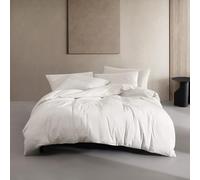 Calvin Klein - Parure de lit Queen Size, décoration d'intérieur luxueusement Douce, literie Moderne en Jersey de Coton mélangé (Gris Ivoire chiné, Grand lit)