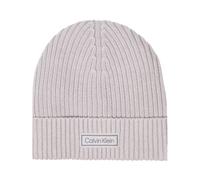 Calvin Klein PATCH CHUNKY RIB COTTON BEANIE LV04D8053GN8Q - Homme - Quartz - Coton