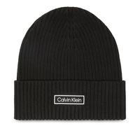 Calvin Klein PATCH CHUNKY RIB COTTON BEANIE LV04D8053GUB1 - Homme - Coton