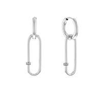 Calvin Klein Pendants d'Oreilles pour Femme Collection ELONGATED OVAL en Acier Inoxydable avec des Cristaux - 35000181
