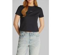 Calvin Klein Placed Institutional Tee Black Taille: XXS | Chemises Outlet | Femme | Le Noir