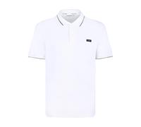 Calvin Klein - Polo Blanc avec Logo Patch - Homme - Tops - Blanc - Taille: L