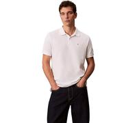 Calvin Klein Polo Manches Courtes Homme Monogram Pique en Coton, Blanc (Blanc De Blanc), L